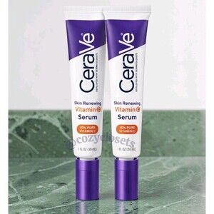 2 PC CeraVe Vitamin C Serum Skin Face 10% Pure L Ascorbic Acid Unboxed 1oz Each